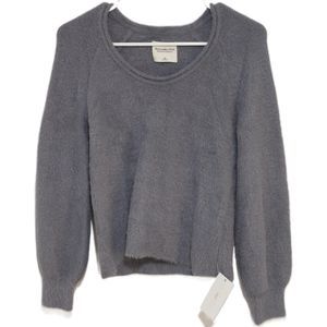 Womens Abercrombie & Fitch Soft AF Blue Long Sleeve Scoop Neck Sweater Size XS